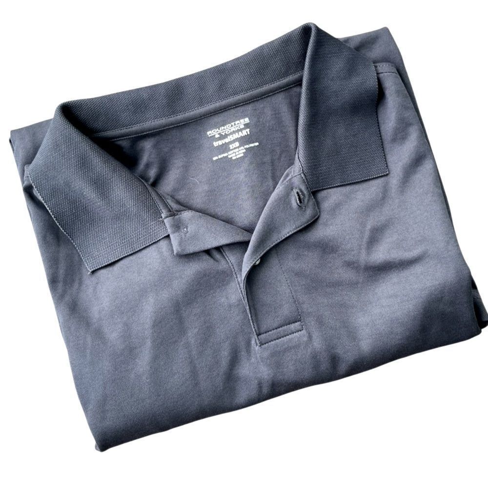 Roundtree & Yorke travelSMART Polo Shirt 2XB Supima Cotton Gray